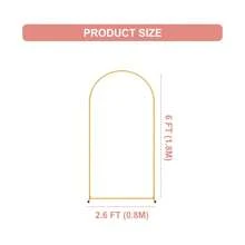 2 Pack Metal Arch Backdrop Stand(7.2FT/6FT), Decorative Balloon Arch Stand, Easy Assembly Gold Wedding Arch, Stable Backdrop Arch Stand For Wedding Ceremony, Birthday Party, Baby Shower - Metal Arch - View 15