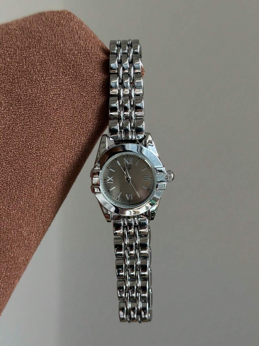 Elegant And Exquisite Quartz Watch, Featuring Retro Design, Perfect For Daily Commute, Casual Outings And Social Occasions - Silver - View 1