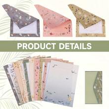1/3/6 Sets Of Writing Paper And Envelopes With Liners, Featuring Beautiful Floral Patterns, Double-Sided Invitation Cards With Random Designs Suitable For Love Letters, Invitations, Graduation Cards, Greeting Cards, Etc. - Floral Small Envelopes - View 7