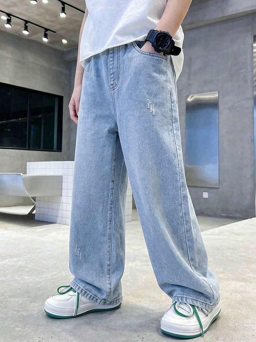 Men's Summer Denim Jeans, New Fashion Style - Blue - View 1