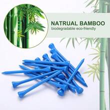 100 PCS Golf Tees Durable Bamboo 3 1 4 Inch  Tee Reduce Friction Side Spin For Stable Golfing Accessories - Blue - View 4