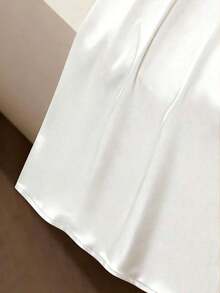 MEXGlowEve Vestido midi elegante de unicolor de manga corta para uso diario de mujerMEX WKQZ - Albaricoque - Ver 3