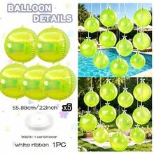 22 Inch 4D Gradient Iridescent Foil Balloons, Colorful 4D Balloons, Paired With Rain Curtain Decoration, White Ribbon Decoration, Suitable For Wedding Decoration, Engagement, Birthday Party, House Ceiling Party Decoration, Bachelor Party, Mermaid Party Decoration, Christmas. - View 13