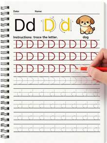 "ABC Tracing Letters Workbook: 32 Pages Of Alphabet & Number Tracing, Early Education Handwriting Practice, Back To School - Multicolor - View 4