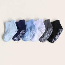 6pairs Baby Non-slip Floor Socks With Rubber Soles - Multicolor - View 5