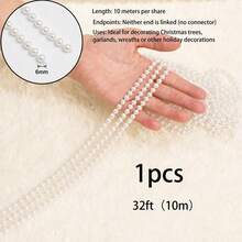 Faux Pearl Floral Garland Wedding Backdrop Decor, Pearl String Hanging Decoration Suitable For Engagement Party, Bridal Shower, Bachelor Party, Baby Shower, Tabletop Styling And DIY Party Decoration - View 11