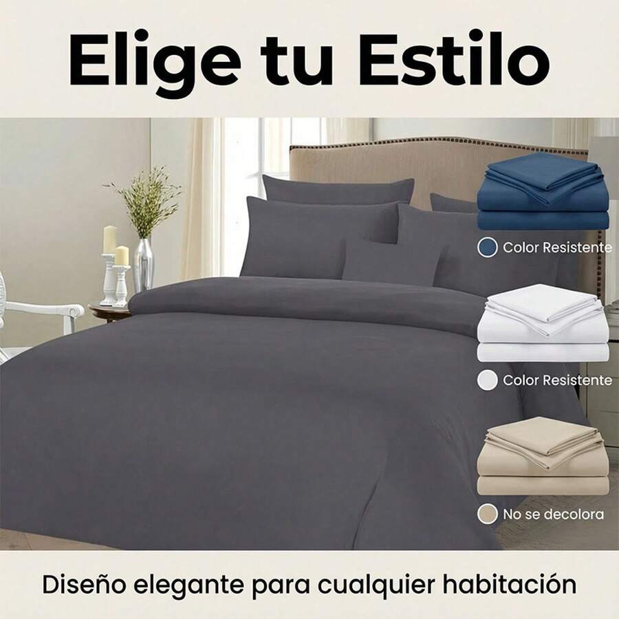 Deluxe Cooling Sheet Set, Soft And Comfortable, Breathable And Wrinkle-Resistant, Gentle And Close To The Skin, Suitable For Bedroom, Guest Room, Hotel Bedding (1 Flat Sheet + 1 Fitted Sheet + 2 Pillowcases (91cm*193cm: One Pillowcase, No Pillowcase Included) - 深灰色 - 查看 1