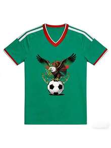 Jersey Deportivo Mujer México Oversize Verde - Moda Nacional para Mujeres MexicanasFashion retro short sleeve tee - Negro - Ver 8