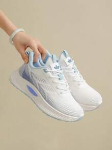 Women's Casual Sneakers, Breathable Mesh Upper, Soft Sole, Lace-Up Front Design, Fashionable And Versatile For Daily Wear - White - View 3