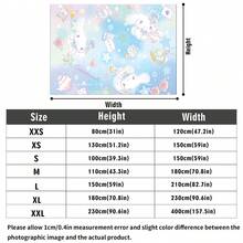 Miniso Sanrio Cinnamoroll Tapestry, Pastel Blue Wonderland Print No-Hole Backdrop, Perfect For Parties, Camping, Home Decor, Scene Setup And Gathering Displays - 0 - View 5