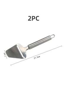 1/2pcs Stainless Steel Cheese Shovel, Cheese Grater, Cheese Slicer, Ham Scraper, Cake Scraper, Stainless Steel Butter Spreader, Suitable For Restaurant, Kitchen, Outdoor, Party, Picnic, Hotel, Kitchen Tools, Cooking, Cookware, Mother's Day Gift, Christmas Gift, Back To School Gift - Silver - View 14