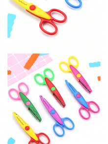 NeeDoh Colorful Decorative Craft Scissors Set, ABS Resin Non-Slip Handle, Paper Cutting, Scrapbook Card Making, DIY Art Pattern Design - Scissors 1 - View 8