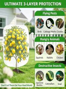 Large Fruit Tree Protection Net Bag, Fruit Net Bag, Anti-Insect Anti-Bird Shade Net Suitable For Fruit Trees, Vegetables, Shrubs And Flowers. Compatible With Apple Trees, Blueberry Shrubs, Etc., Can Prevent Bird And Pest Infestation, Reusable, Does Not Affect Watering - Multiple Styles - View 5