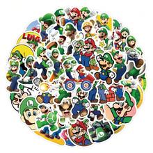 60pcs Cute Luigi Stickers DIY Skateboard Notebook Waterproof Cool Children's Anime Stickers Cute Mario Brothers Cartoon Stickers Perfect Birthday Gift Small Surprise - Multicolor - View 1