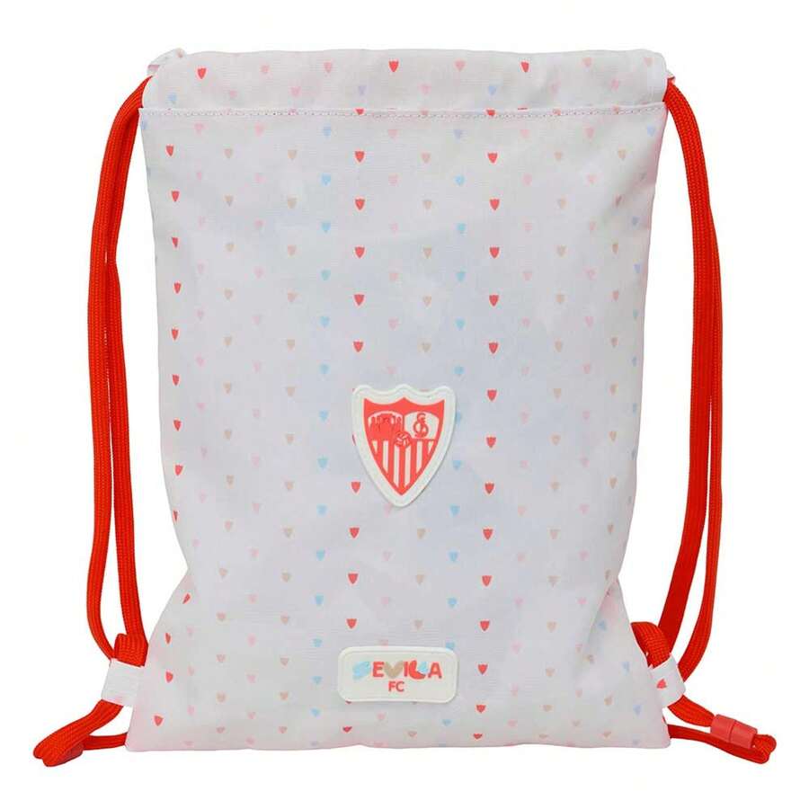 Sevilla FC 塞維利亞足球俱樂部兒童平頂抽繩背包,適合學齡前男孩女孩,帶內部拉鍊口袋的抽繩背包,安全防勒口設計,均碼,適合學校和幼兒園 - 免費送貨 ✅ 西班牙大陸地區 24/48 小時送達 - 彩色 - 查看 1