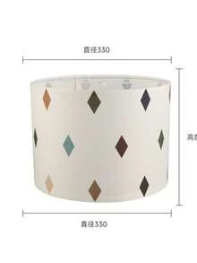 1 chao đèn vải tối giản với họa tiết hình thoi nhiều màu sắc; chao đèn để bàn; chao đèn có thể tháo rời dùng cho phòng ngủ; chao đèn dạng lắp ráp. - a - Xem 13