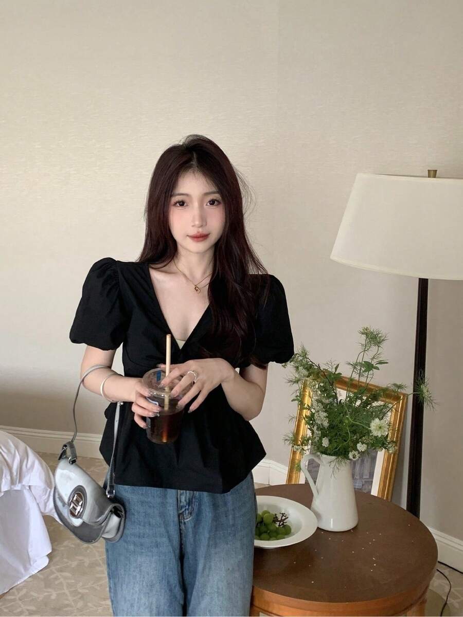Women Blouses & Shirts - Black - View 1