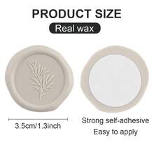 30 PCS Rosemary Pattern Self-Adhesive Wax Seal Stickers For Gifts Wedding Invitation Envelope Sealing-Light Grey - Rosemary-light Grey - View 3