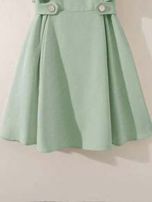 Vestido corto elegante y romántico para vacaciones, trabajo y uso diario - verde menta - Ver 3