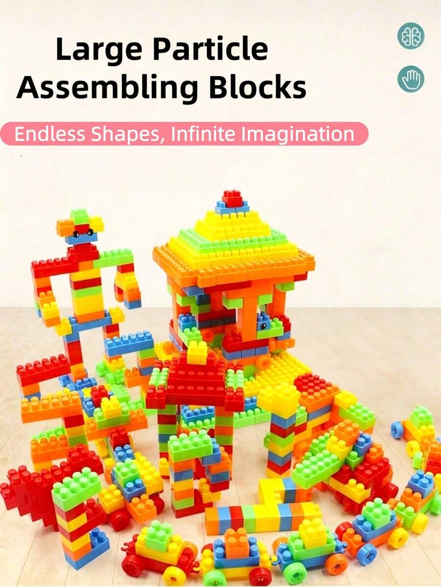 3+ Jahre alte Kinder Frühpädagogik Montageblöcke, Mehrfarbige verwandelbare Formen erleuchtende Spielsachen, Vorschul-Puzzle-Bauklötze, kreative Steckbausteine, Weihnachts-/Neujahrs-/Geburtstagsgeschenk mit Aufbewahrungstasche, 66 Stücke/118 Stücke/138 Stücke logisches Denken Trainings-Spielzeug Set
