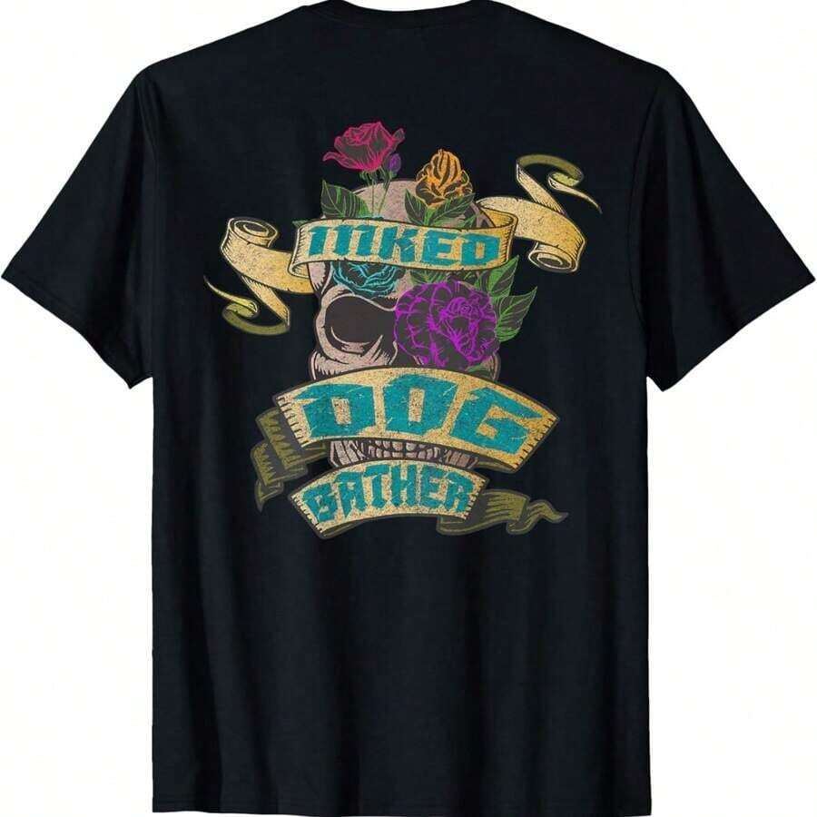 T-Shirt With A Fun Mexican Day Of The Dead Skull Print, Ideal For All Seasons. 220g Cotton, Printed On One Side, Round Neck, Short Sleeves. - 波爾多 - 查看 1