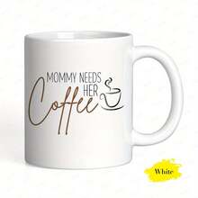 [Envío en 24 horas dentro de México]Taza con doble impresión, 1 unidad, 11 onzas, Cerámica, Taza de café, Texto "Mamá Necesita Su Café" y Diseño de Taza, Apta para lavavajillas, Tazas divertidas, Regalo perfecto para madres, Día de la Madre/Cumpleaños/Regalos - 3 - Ver 4