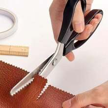 1pair Of Pinking Shears 3, 5, 7mm Fabric Cutting Wavy Edge Pinking Shears Scissors No Import Fees - Single Piece - View 2