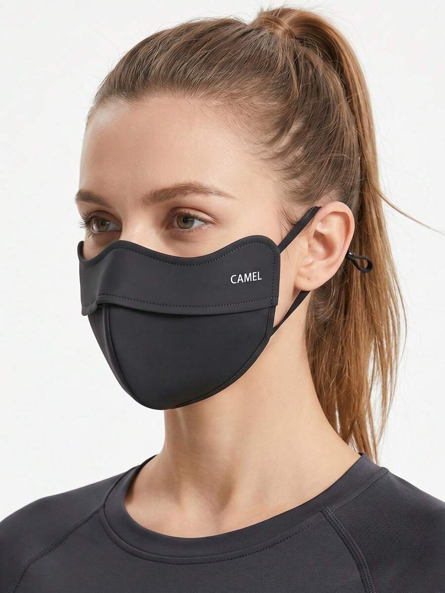 CAMEL CROWN Máscara facial transpirable y protectora contra el sol, apta para primavera y verano - Fantasma negro - Ver 1