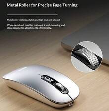 Lenovo M243 Wireless Mouse, Rechargeable With Battery Display, Bluetooth Dual-Mode, Quiet Operation For Office Use - View 2
