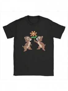 2026 Ny Stil Trendig Street Style Retro Casual T-shirt, Unisex T-shirt, Original T-shirt, Kortärmad, Rund Hals, Tryckt, Casual Stil, Lämplig för Alla Årstider. Streetwear-kläder T-shirts Dam Sommarblusar Dam Sweatshirts Dam Kortärmade T-shirts Dam Strandkläder  dam - Svart - Visa 1