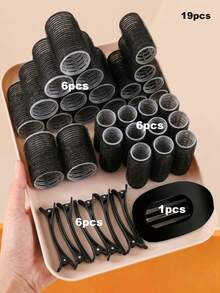 1pc/Set Women's Fluffy Curling Hair Roller Set, Includes Self-Adhesive Curling Tubes, Oval Large Hair Clips, And Painless Hair Clips - Suitable For Women And Girls, Salon-Level Fluffiness At Home, Suitable For Volumizing Roots, Creating Soft Waves Or Daily Styling. Reusable, Sturdy And Won't Fall Off, Daily Essential, Time And Effort Saving,Hair Barrettes,Hair Slide - Multicolor - View 12