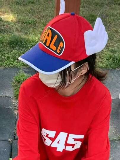 Gorra de béisbol estilo coreano con alas de ángel, sombrero de ángel, súper lindo y adorable gorra de béisbol para adultos con alas para exteriores