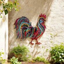 Adorno colgante decorativo de gallo colorido de acrílico 2D - A - Ver 7