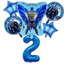 Warner Bros 藍色卡通英雄圖案鋁箔氣球套裝 數字氣球 生日派對裝飾用品 - 如圖 - 查看 15