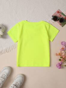 "Just A Kid" Anime T-Shirt With Dinosaurs For Boys - Kawaii Short Sleeve Crew Neck Top, Casual Spring And Summer Clothes For Toddlers (Hand Wash) - Everyday Wear And Party Outfit - 灰色 - 查看 3