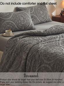 2/3pcs Gray Hollow Design Bedding Set - Includes 1 Duvet Cover And 1/2 Pillowcases (Inner Filling Not Included), Cute Fresh Bohemian Country Style, Lightweight And Breathable, Machine Washable - Grey - View 8