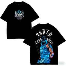 S-3XL Men's Wrestling Theme T-Shirt With Devil Dog Group Print, A194 Casual Summer T-Shirt, Crew Neck - 黑色 - 查看 2