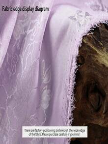 1pc Luxury Rose Jacquard Satin Fabric, Suitable For Dresses, Cheongsam, Sleepwear, DIY Silk-Like Material - Purple - View 4