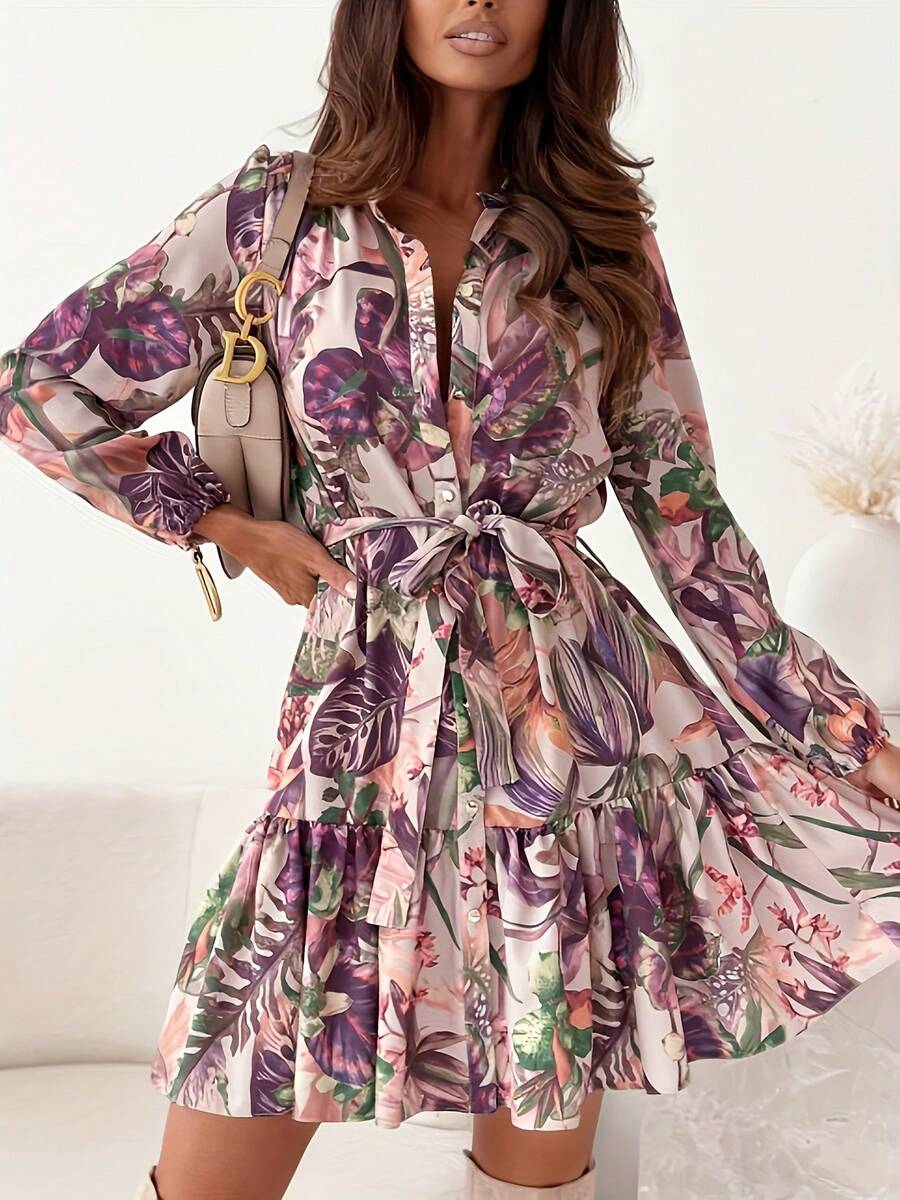 Fashionable Women's Dress, Style - 鵝黃色 - View 1