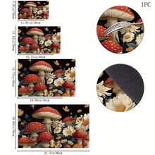 1pc Mushroom Pattern Printed Absorbent Dish Drying Mat, Dish Drying Mat, Espresso Machine Countertop Absorbent Mat, Sink Drain Mat, Soft Faucet Absorbent Mat, Sink Cup Mat, Kitchen Supplies, Bathroom Supplies - Multicolor - View 11