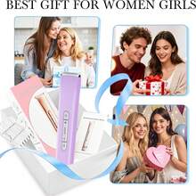2 In 1 Women Electric Razor & Bikini Trimmer, IPX7 Waterproof Wet Dry Shaver With Ceramic Sharp Blade, USB Rechargeable 400mAh Dual Head Hair Trimmer For Face, Underarm, Leg And Pubic Hair, Portable Personal Groomer, Gift For Men Women,Multiple Color - 紫丁香色 - 查看 9