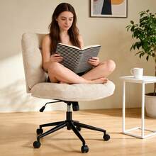 Office Chair - Chenille Beige - View 6