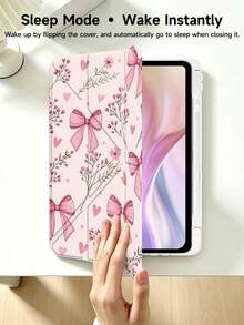粉色花朵、星爆和蝴蝶结图案保护套，兼容 iPad Air 8(M4)2026(11 英寸)、Air 4/5 10.9 英寸、7/8/9 代 10.2 英寸，内置笔槽，兼容三星 Tab S6 10.4 英寸，兼容 Kindle 第 11 代 (2022/2024)、Kindle Clara 2E、Clara Colour、Clara BW (6 英寸) 和 Libra Colour (7 英寸)，可爱少女风时尚设计，平板电脑桌面装饰，生日和节日礼物。 - 彩色 - 查看 7