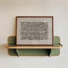 1pc Frameless Ayatul Kursi Calligraphy Art, Black Beige Islamic Wall Decor Abstract Muslim Home Art Print Poster, Back To School, Room Decor Bedroom, Funkyposters - Font - View 1