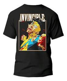 Playera Super Héroe Invencible - Estilo Cómic Moderno 05 - Negro - Ver 1