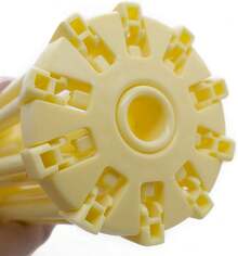 Escurridor de pasta plegable - Secador de pasta doméstico de 10 barras - Compacto, fácil de guardar, montaje rápido (Amarillo) - Ver 6