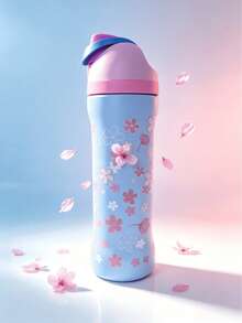 0walai 24Oz, Sakura, Insulated Stainless Steel Water Bottle With Straw For Sports And Travel, Leak-Proof,Keep Cold For 24Hrs And Hot 12Hrs, Beautiful Appearance, Exquisite Workmanship, Suitable For Camping, Work, Indoor Use,Suitable For Gift,Perfect For Mother's Day,Valentine's Day,Birthday,Giving Day.Cheers To The World Cup. - Hoa anh đào - Xem 2