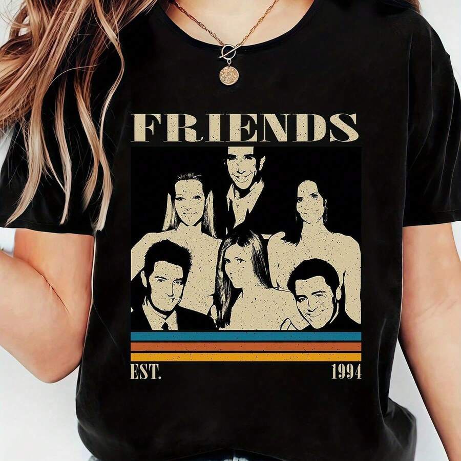 Camiseta para Parejas con Diseño de Osito de Trapo y Corazón - Negro - Ver 1