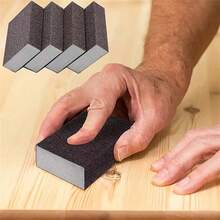 4-Piece Rhinestone Sand Block Set - From Coarse To Ultra-Fine Sand Particles, Wet/Dry Dual-Use, Washable And Reusable, Used For Woodworking, Furniture Polishing, Metal Rust Removal - High-Density Corundum Sponge Pad, Essential Kitchen Supplies - Multicolor - View 2