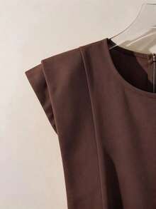 Vestido corto elegante y romántico para vacaciones, trabajo y uso diario - Negro - Ver 11